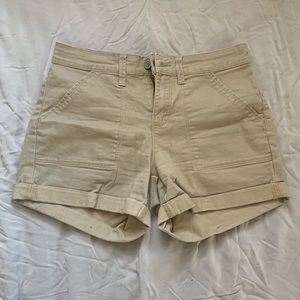 Time and Tru Mid Rise Tab Shorts, Size 8